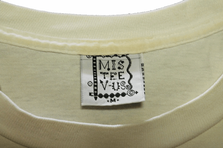【M】 94's MIS TEE V-US Tシャツ USA製 グッド プリント 白 星条旗 CHARLESTON SC ビンテージ ヴィンテージ USA 古着 オールド IB1321_画像3
