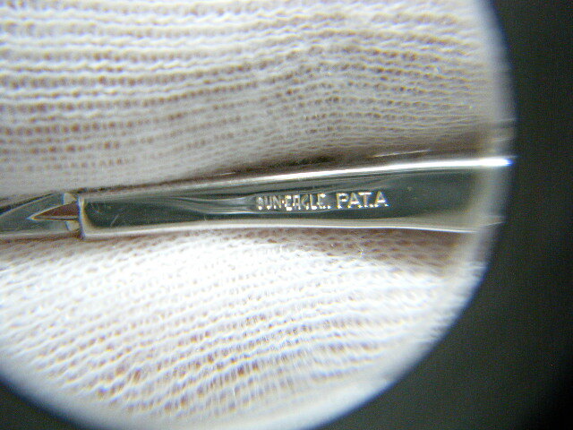 ★サンイーグル SUNEAGLE 瑪瑙 メノウ ネクタイピン タイピン シルバーカラー【OM40】_画像7