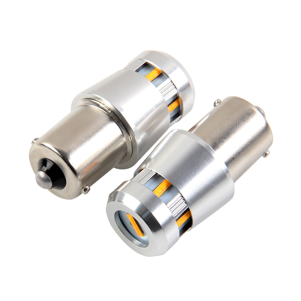 2個/セット S25 BA15S LEDウィンカーランプ ハイフラ防止機能付き 1200LM LEDバルブ 純正サイズタイプ 180°平行ピン アンバー 高輝度 Y961_画像9
