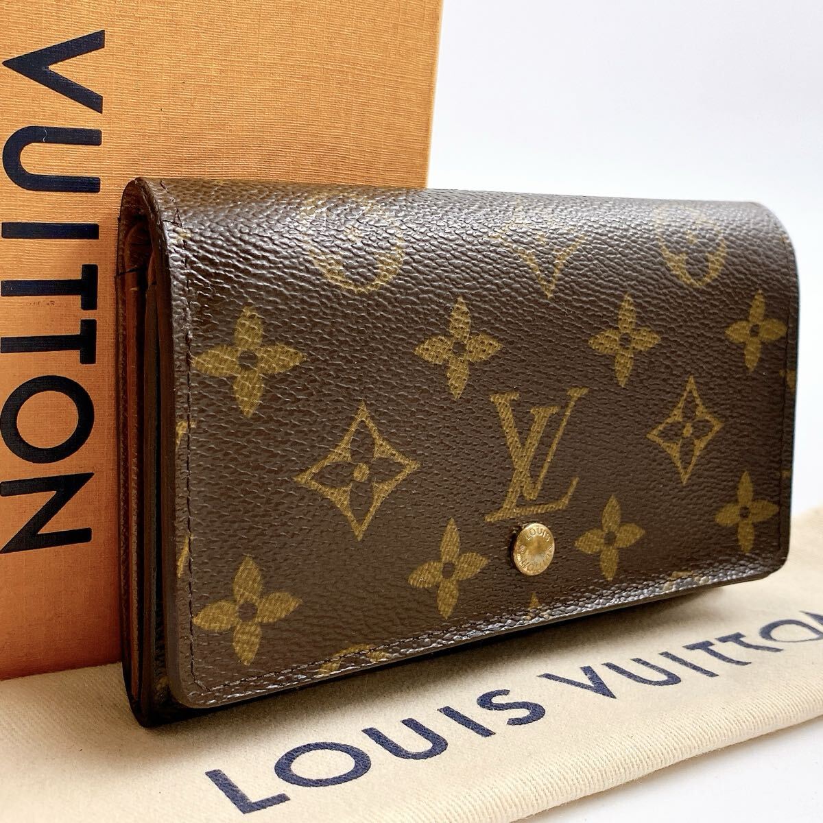 LOUIS VUITTON モノグラム ポルトモネ 美品 ほぼ極美品】LOUIS VUITTON ルイヴィトン モノグラム ポルトモネ
