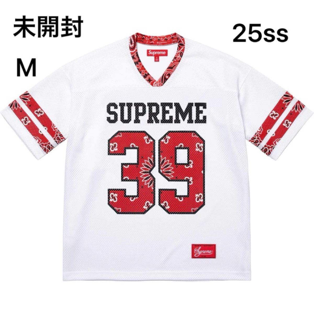 Supreme バンダナ フットボール ジャージー ホワイト 25SS 未開封 25ss Supreme Bandana Football Jersey White size M
