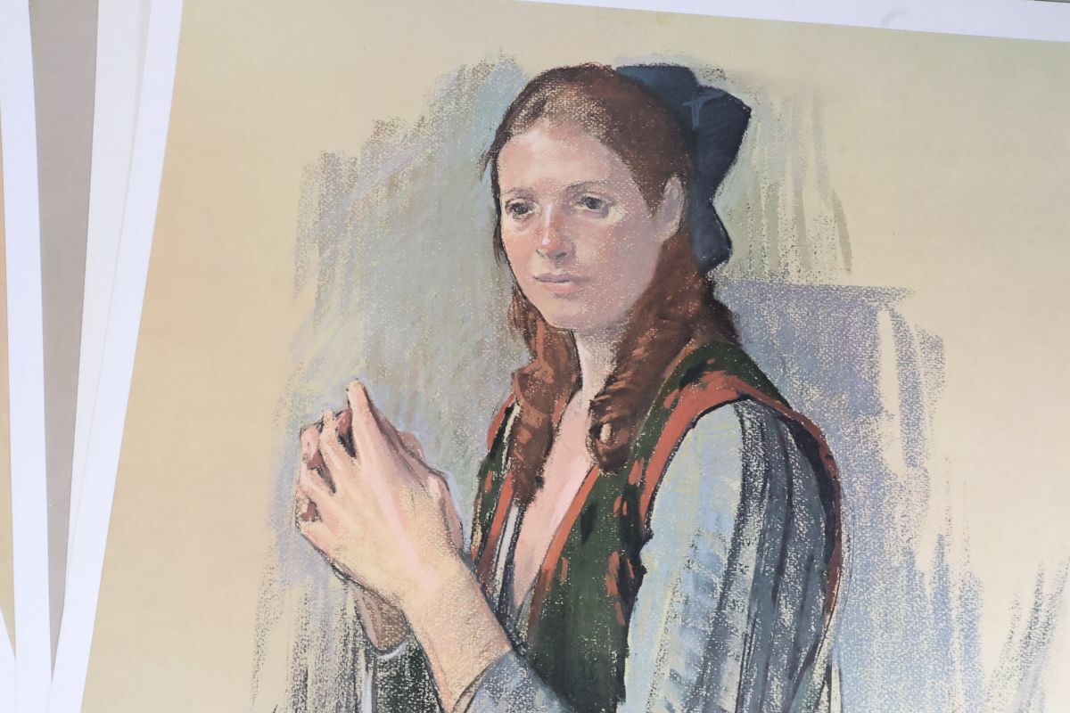 小磯良平　パステル素描12葉　定価45,000円　求龍堂 小磯良平 パステル素描12葉 定価45, 求龍堂