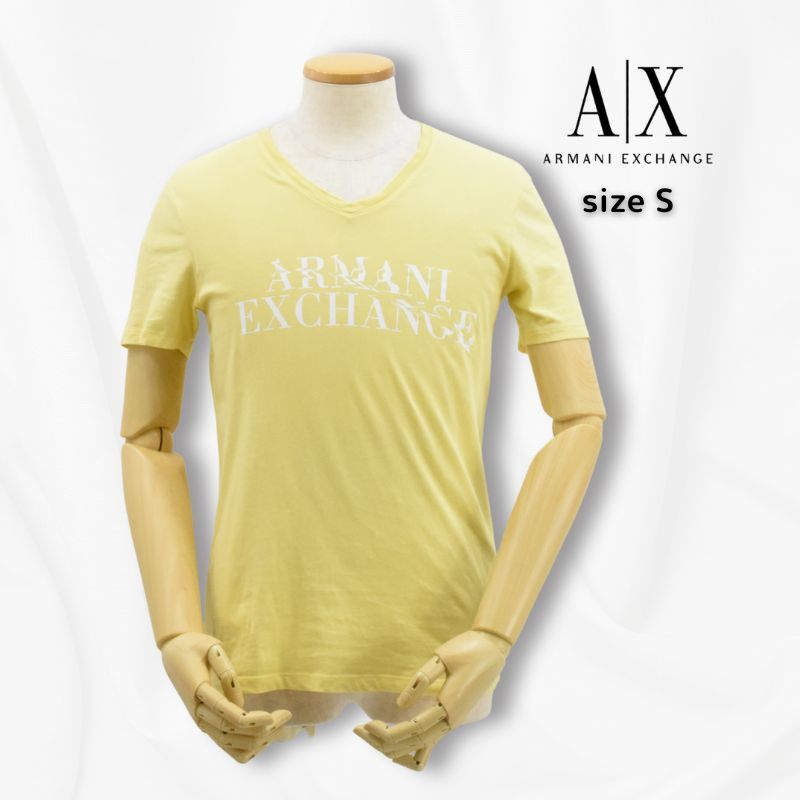 アルマーニエクスチェンジ◇VネックTシャツ◇サイズS◇イエロー◇ARMANI EXCHANGE◇_画像2