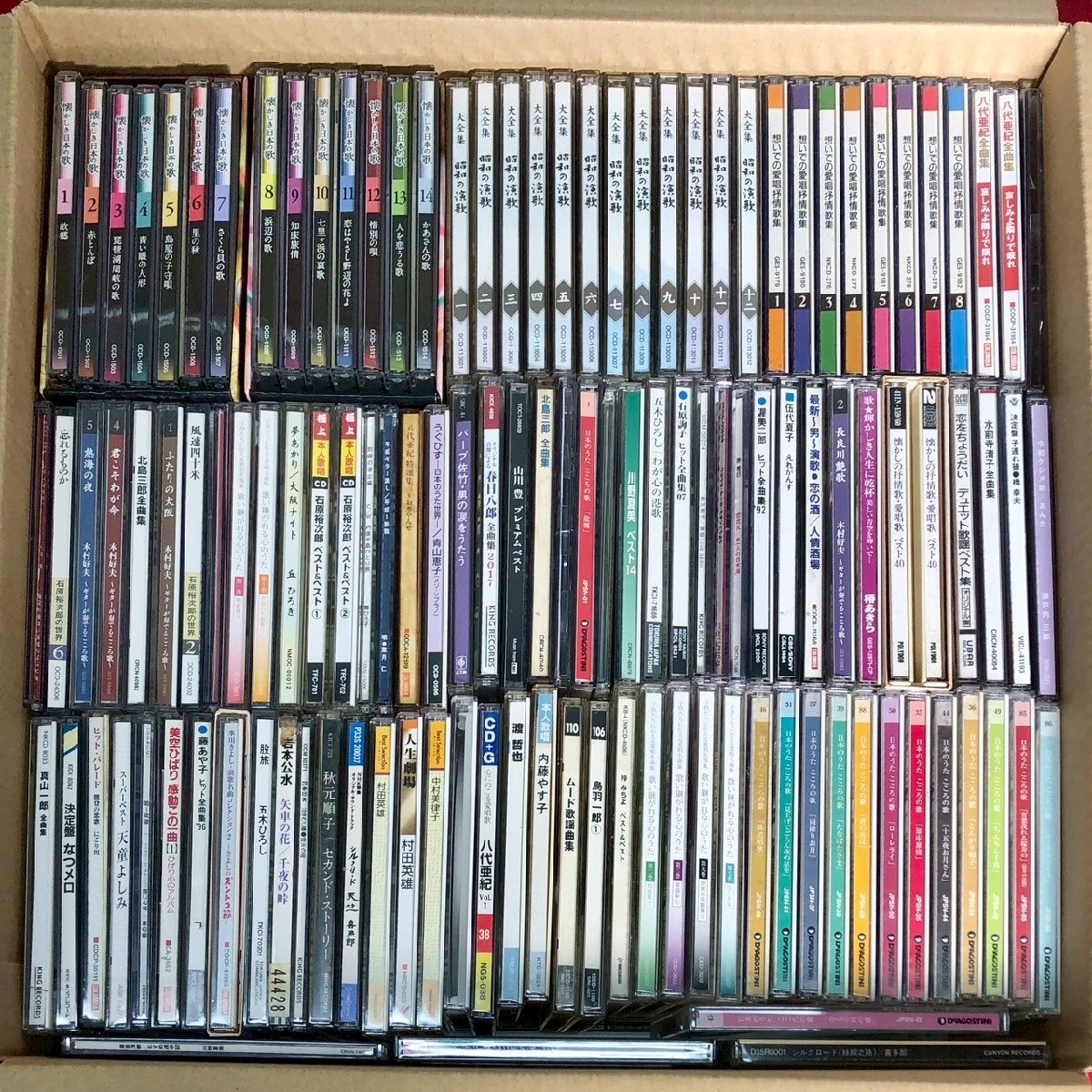 演歌 歌謡曲 歌手 オムニバス CD まとめ売り 処分 大量 約150枚 1円~ 演歌 歌謡 等 CD 大量 約100枚 約11kg まとめ売り 現状品