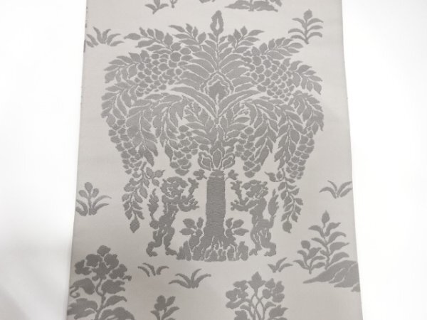 ys7462247; 宗sou 向かい動物に花更紗模様織り出し　袋帯【着】_画像2