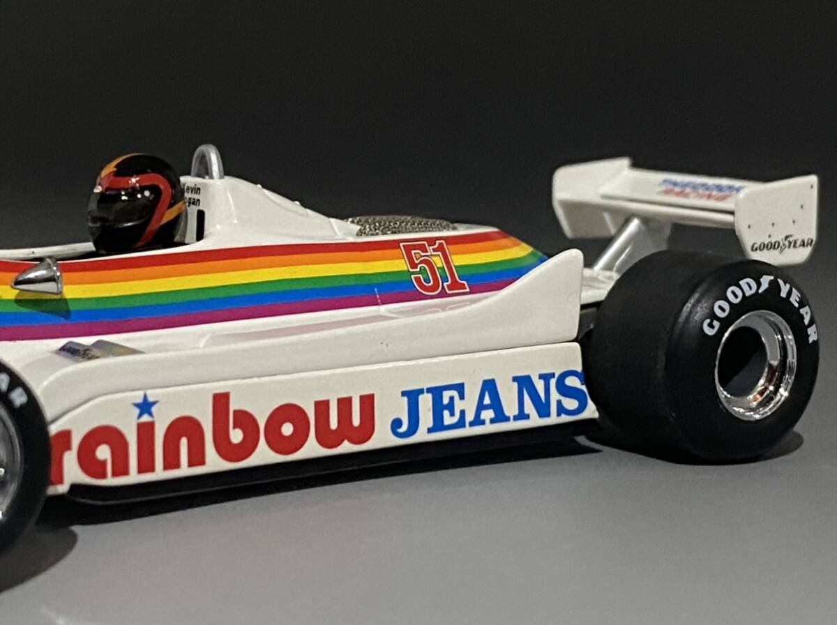 Minichamps 1/43 F1 Williams FW07 Rainbow Jeans Theodore Ram Racing Kevin Cogan Canadian GP 1980 #51 Williams 400 800051