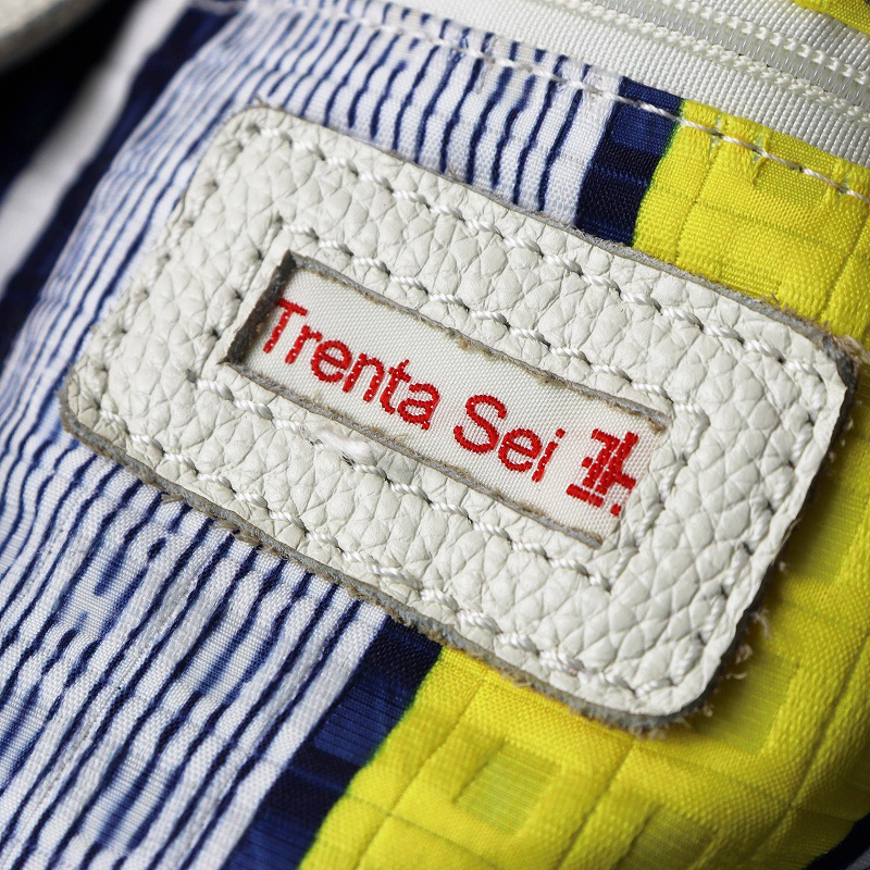 美品 トレンタセイ Trenta Sei パッチワーク切替 ハンドバッグ ネイビー/かばん カバン【2400014510133】_画像7