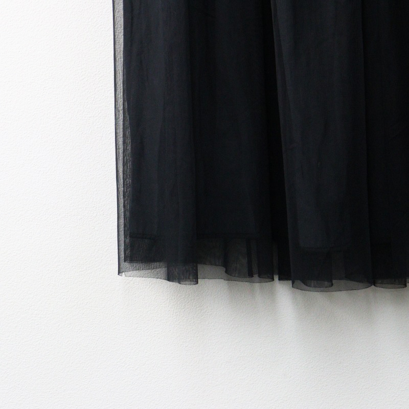 美品 ドリーシーン dolly-sean チュールリバーシブルスカート 1/ブラック ギャザー フレア ゴム ロング ヤマトドレス【2400014536072】_画像4