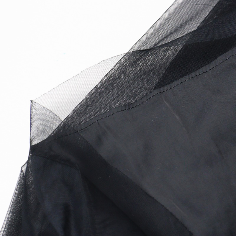 美品 ドリーシーン dolly-sean チュールリバーシブルスカート 1/ブラック ギャザー フレア ゴム ロング ヤマトドレス【2400014536072】_画像5