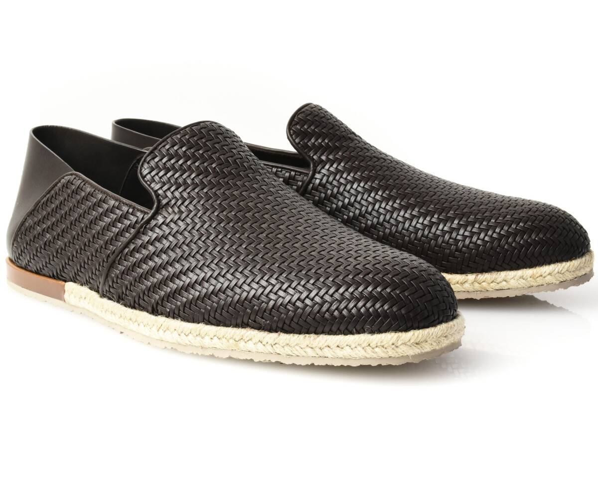国内即発 ZEGNA ゼニア 特殊ソール快適編みレザーエスパドリーユ 15,1万【ZEGNA ゼニア 新品】エスパドリーユなのにスニーカー