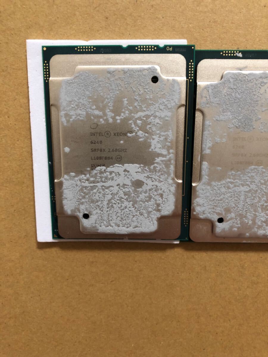 Intel Xeon Gold 6240 SRF8X LGA3647 2個セット Intel Xeon Gold 6240 SRF8X 18C 2 6GHz 3 3/3 9GHz LGA3647 2個