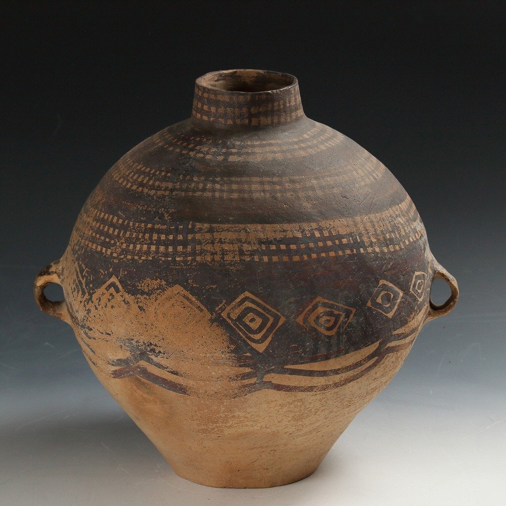 アンダーソン土器 中国古玩 中国古美術 アンダーソン土器 彩陶 発掘品 古陶器 ◇◇彩陶双耳大壺|アンダーソン土器( 中国, 新石器時代/ 紀元前