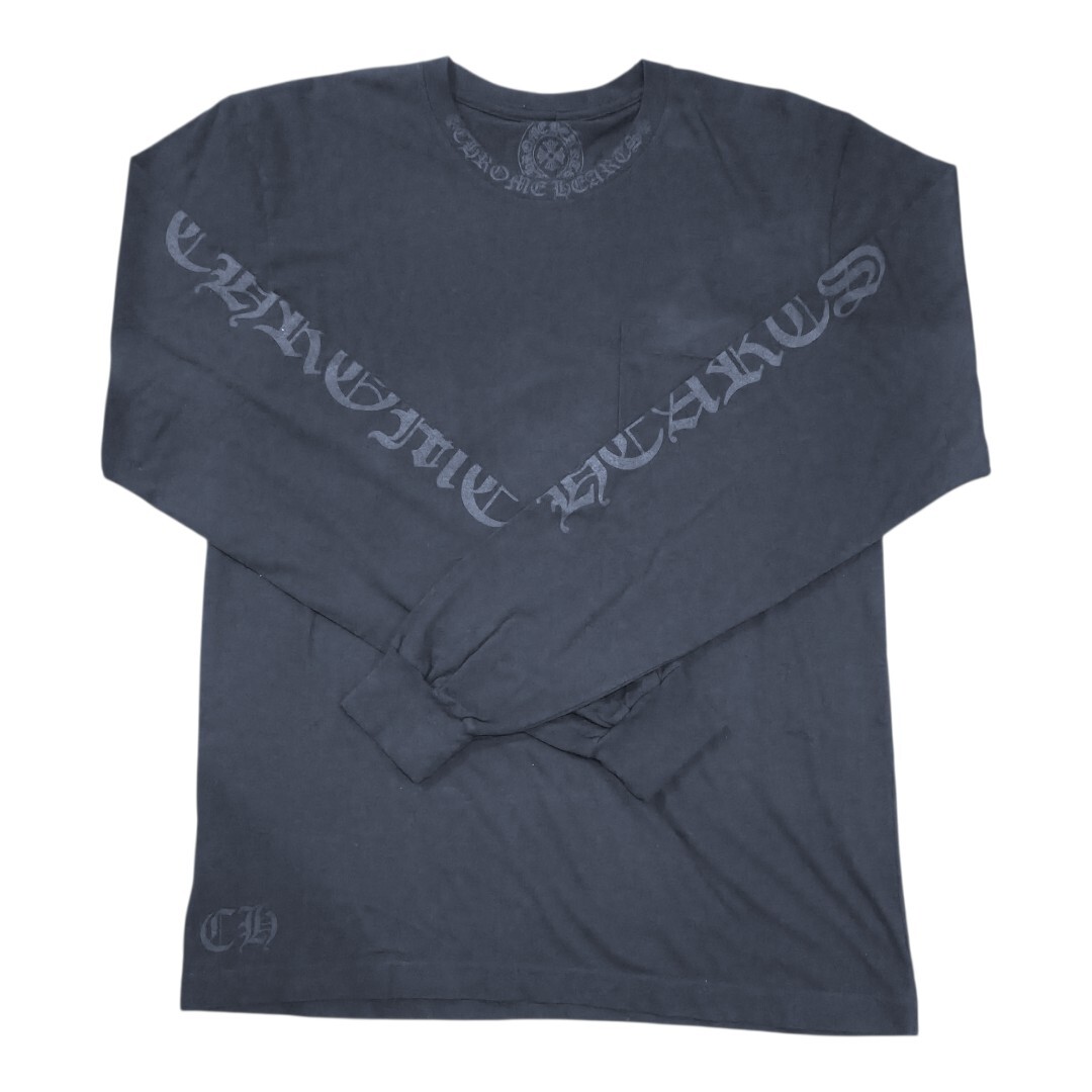 【関税・送料込】CHROME HEARTS ロングTシャツ ネック ロゴ クロムハーツ / CHROME HEARTS ネックロゴ ロング Tシャツ
