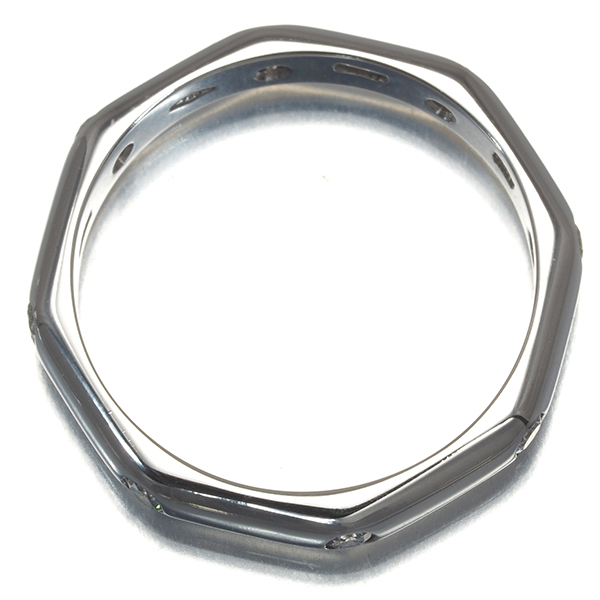 ブルガリ リング ダイヤ ダイヤモンド オクタゴナル 8P 9号 K18WG 指輪 BLJ_画像3