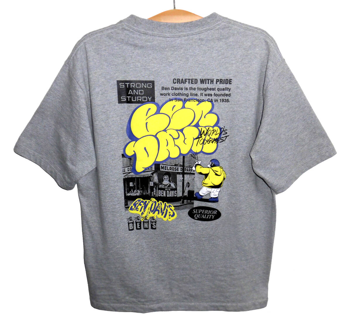 Cookies 米国人大人気 オリジナルロゴ Tシャツ v1 ヘザーグレー 美品 BEN DAVIS ベンデイビス 25ss グラフィックロゴ Tシャツ L
