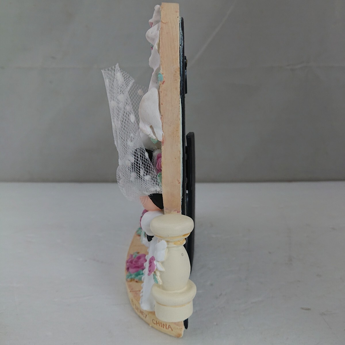 【フォトフレーム】ディズニー ミッキー＆ミニー ウエディング フォトフレーム 箱付き 結婚式当時物 現状品 ぷらみ 0711 56_画像3