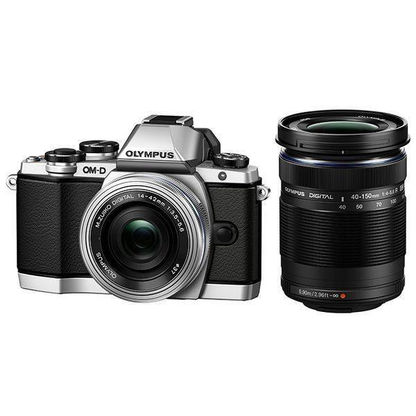 #p703150 中古 美品 OLYMPUS OM-D E-M10 ダブルズームキット シルバー