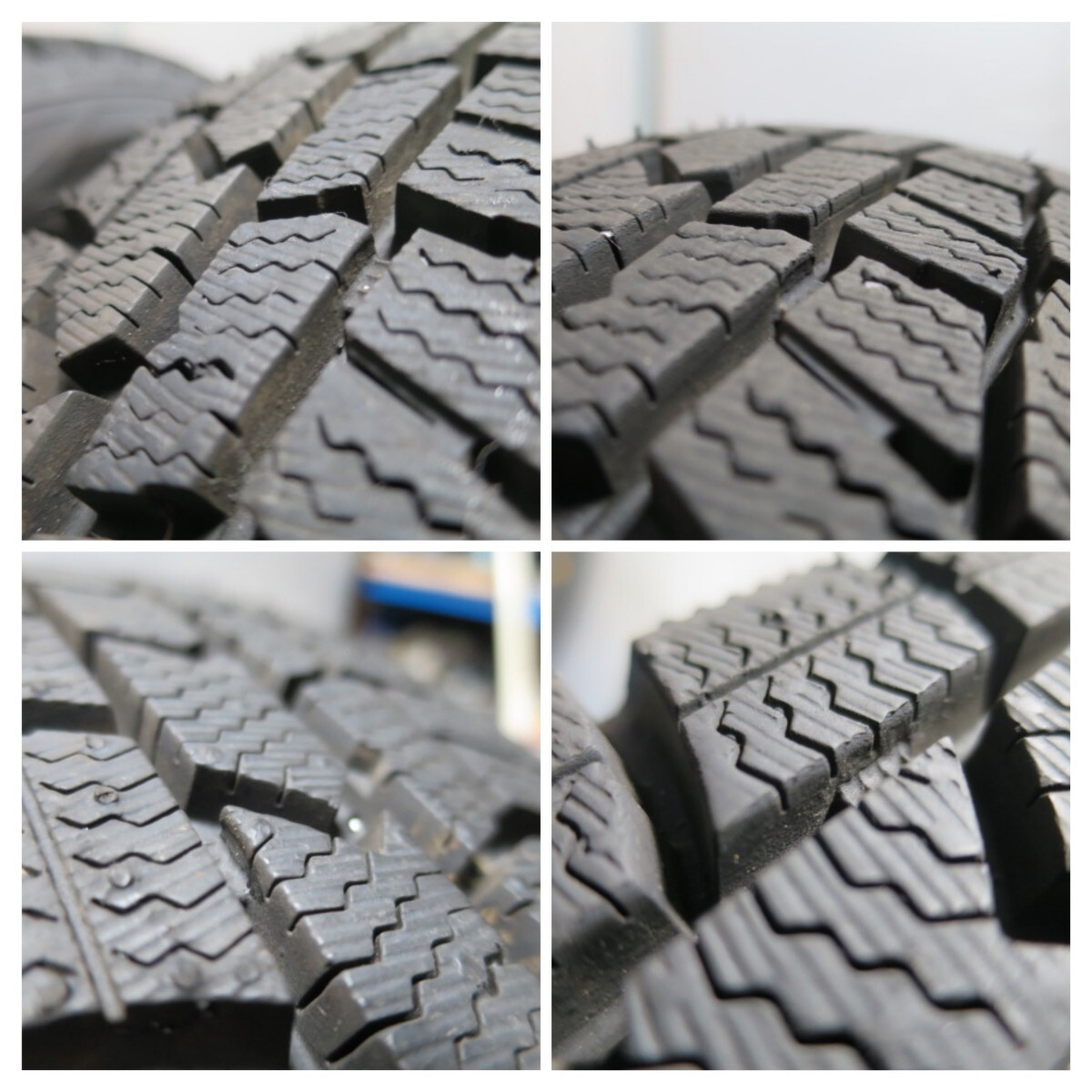 ◆ほぼ未走行?軽用スタッドレス 145/80R13◆2023年 DUNLOP WINTERMAXX WM02◆13×4J 4穴 PCD100 ハブ68mm ◆B 98_画像9