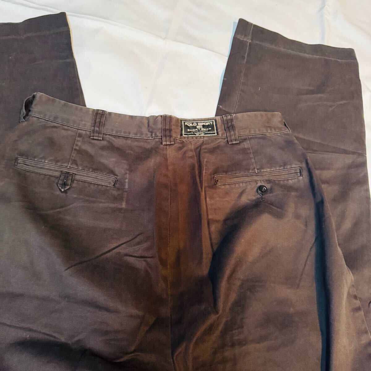 POLO RALPH LAUREN POLO SPORT ポロラルフローレン チノパンツ 33 黒 BLACK ヴィンテージ加工 RRL ポロカントリー ポロスポーツ ポロスポ_画像2