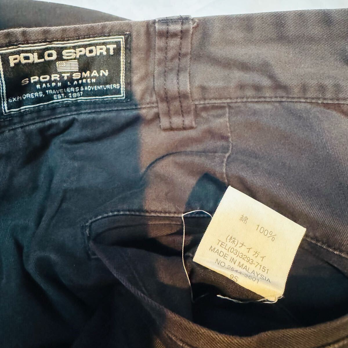 POLO RALPH LAUREN POLO SPORT ポロラルフローレン チノパンツ 33 黒 BLACK ヴィンテージ加工 RRL ポロカントリー ポロスポーツ ポロスポ_画像5