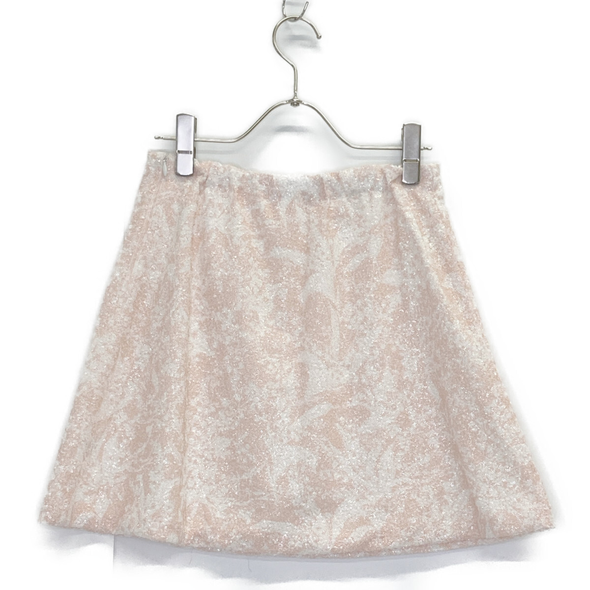 DIOR ディオール ピンク　スパンコール スカート　3WBM11SKTE ピンク 12 スカート ポリエステル レディース 中古