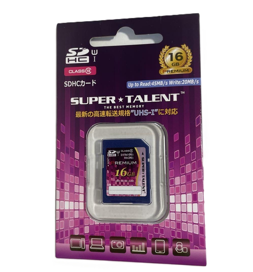 16GB スーパータレント SDHCメモリーカード 16GB Class10 UHS-I 対応SDHCカード 45MB/s 録画に ST16SU1P 高速転送_画像1