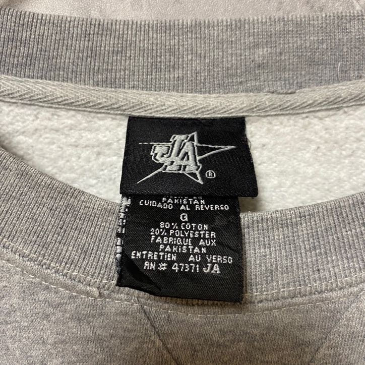古着 used　長袖刺繍カレッジロゴスウェット　トレーナー　グレー　ヴァンダービルト大学　クルーネック　レトロデザイン　Lサイズ_画像7