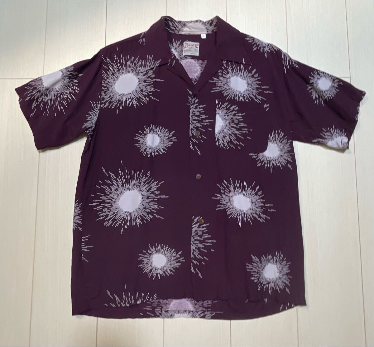 50s〜60s Riviera アロハシャツ レーヨンシャツ ヴィンテージ Riviera 60s 花火柄 アロハシャツ ハワイアンシャツ リビエラ