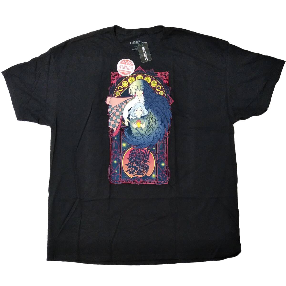 ハウルの動く城 長袖Tシャツ 黒 ジブリ 映画 ムービーT ハウルの動く城 Tシャツ 2Xサイズ 黒 スタジオジブリ 映画T