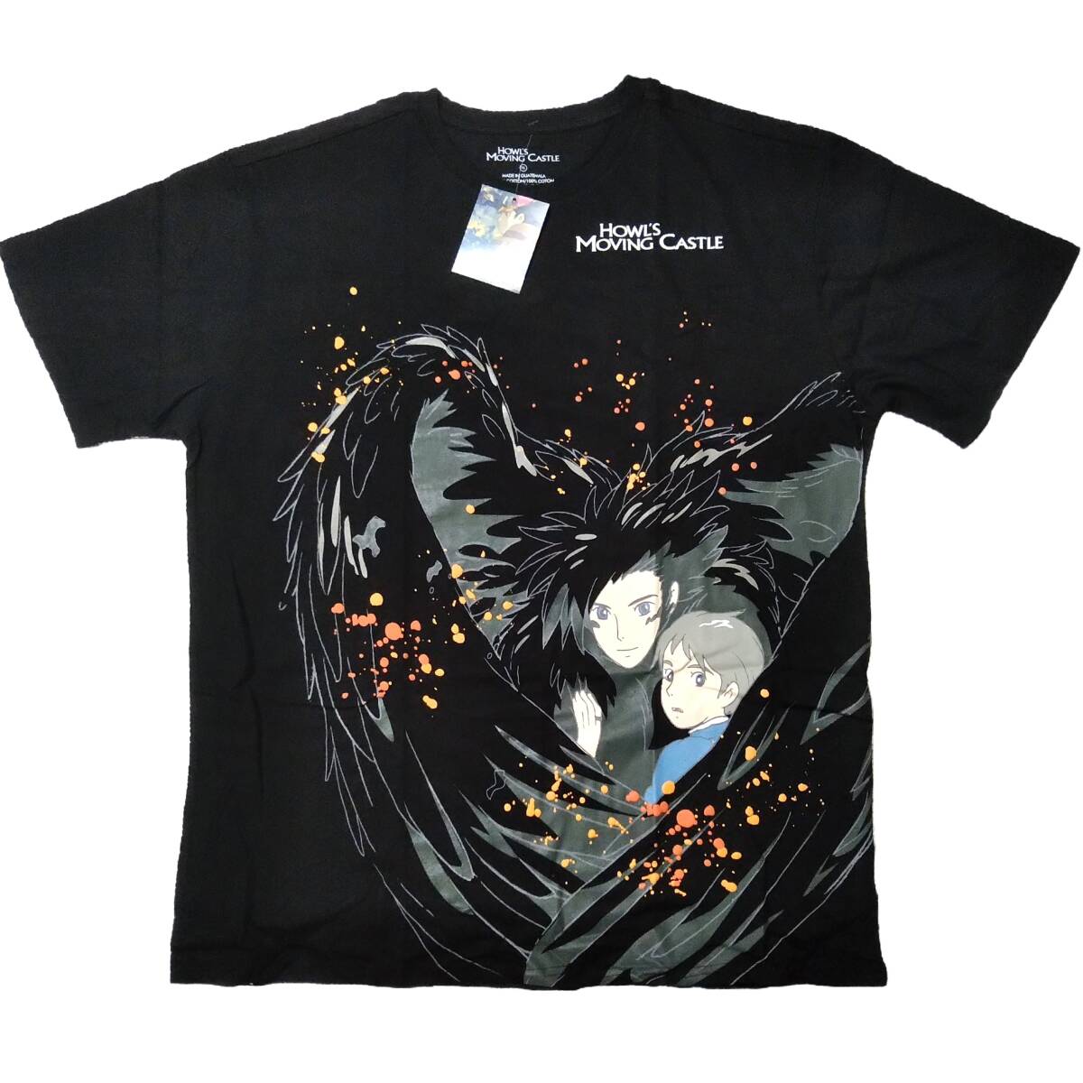 【ハウルの動く城 Tシャツ】日本未大人気レア品♪StudioGhibli ハウルの動く城 Tシャツ XLサイズ 黒 映画T ムービーT アニメT
