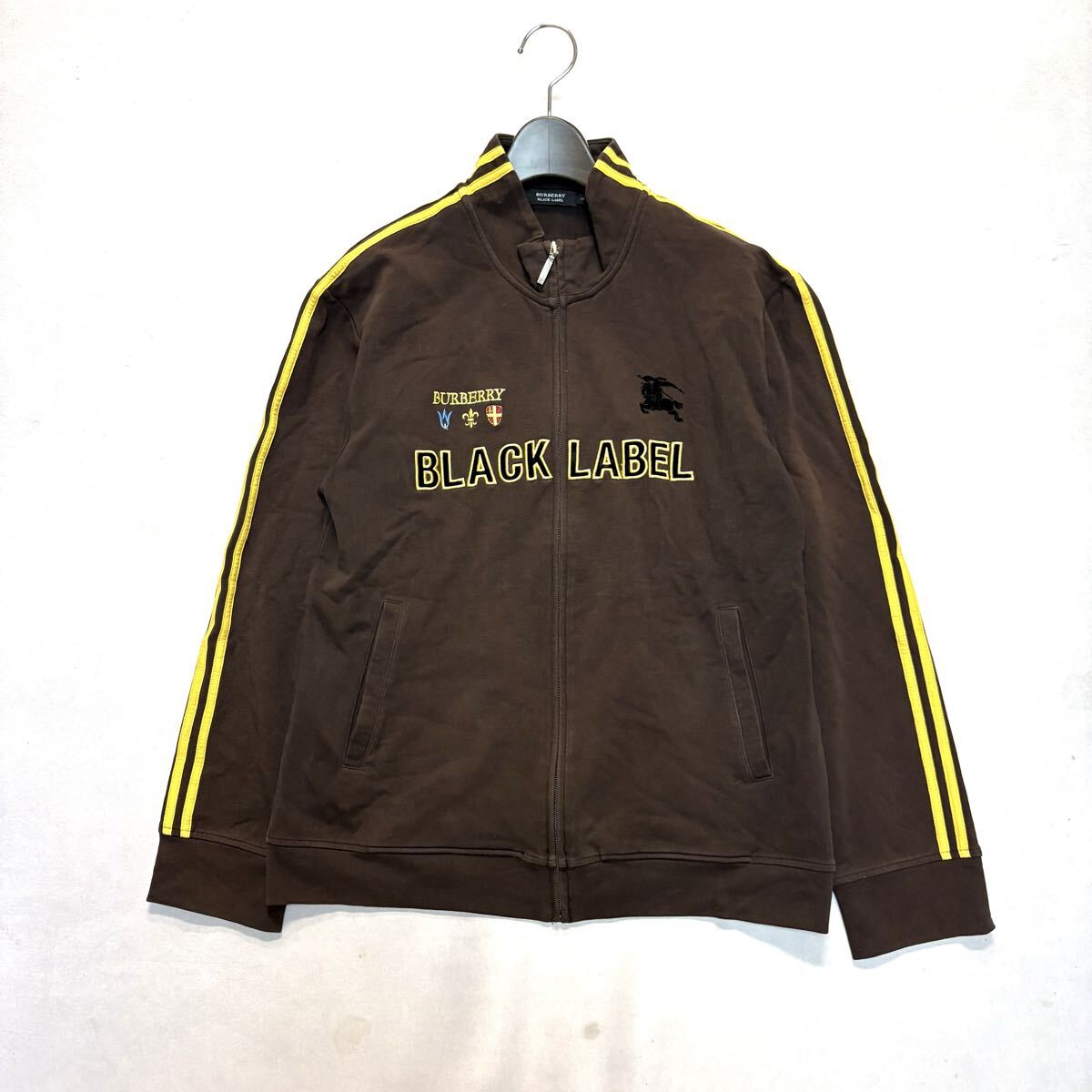 【美品】BURBERRY BLACK LABEL 切り替え トラックジャケット3 N □ 高級感溢れる '国内正規品' BURBERRY BLACK LABEL