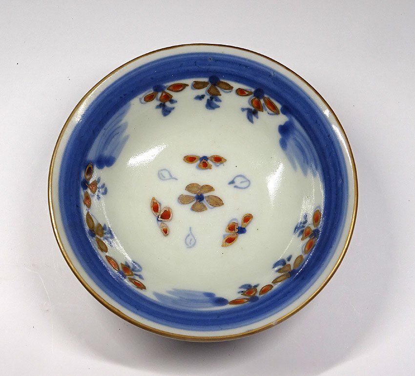古伊万里 染錦蓋茶碗10客木箱付 身直径11.8㎝ 東Y6-0719① 緑屋k□ 時代物 伊万里 蓋碗 10客 染錦 木箱 旧家初出し品 mae/7