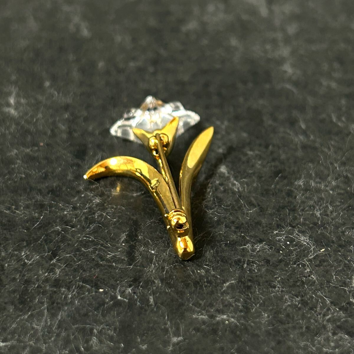 [BOX есть ]SWAROVSKI Swarovski цветок брошь Gold цвет аксессуары декортивный элемент *U