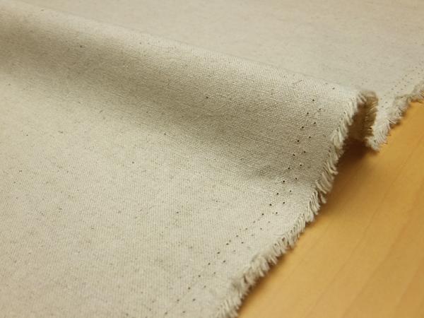 綿麻キャンバス生地 湯通し 生成 50cm_画像1