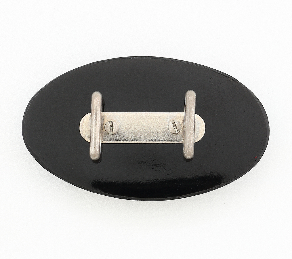 【梟】漆塗り 蒔絵 撫子文 帯留 漆器 楕円 なでしこ ナデシコ 花 フラワー 輪島塗 山中塗 伝統工芸 アクセサリー 時代 アンティーク 古玩_画像5