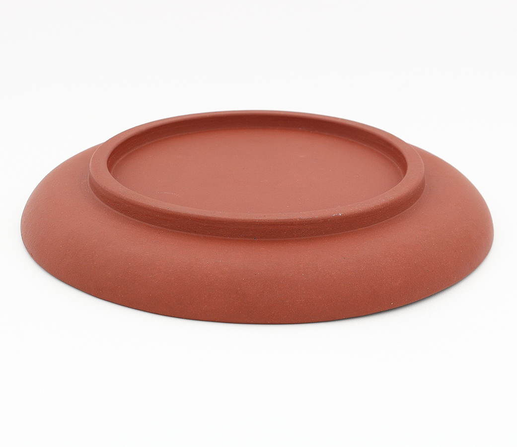 【梟】中国 宜興 時代 朱泥 茶杯 4客 茶盆 ミニサイズ 茶器 汲み出し 煎茶碗 茶托 急須台 瓶台 煎茶道具 雛道具 ミニチュア 紫砂 紫泥 古玩_画像8