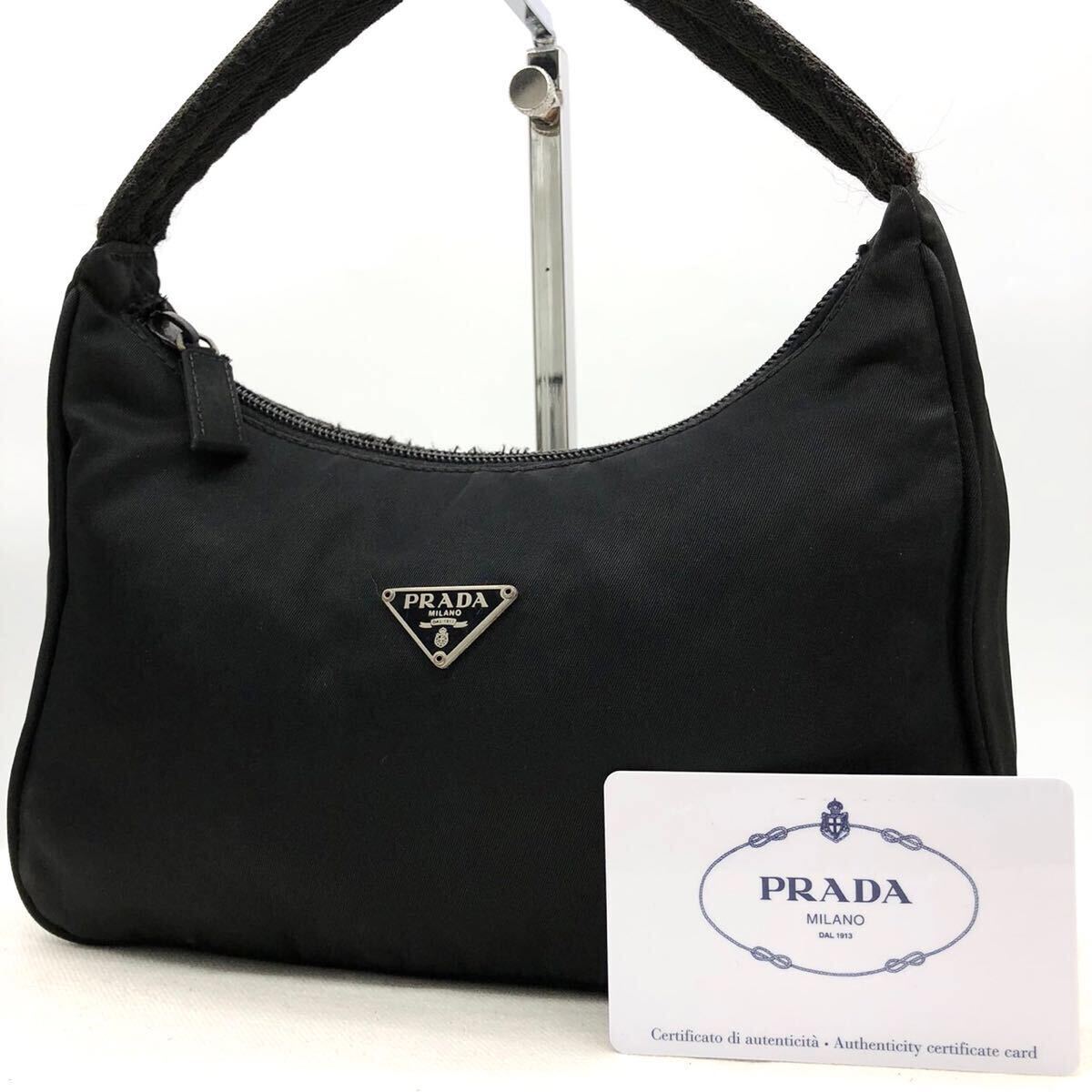 【PRADA】SALE! プラダ★三角ロゴ輝くポコノラージポーチ 3939【美品】PRADA プラダ ハンドバッグ ミニ アクセサリー