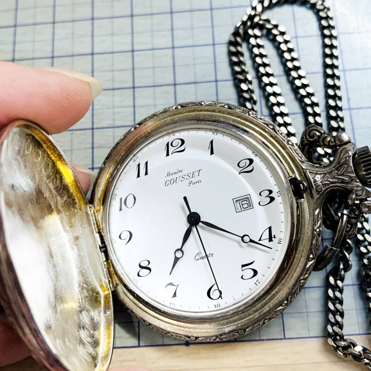 美品 Montre GOUSSET グゼット 懐中時計 可動品 NO.S499