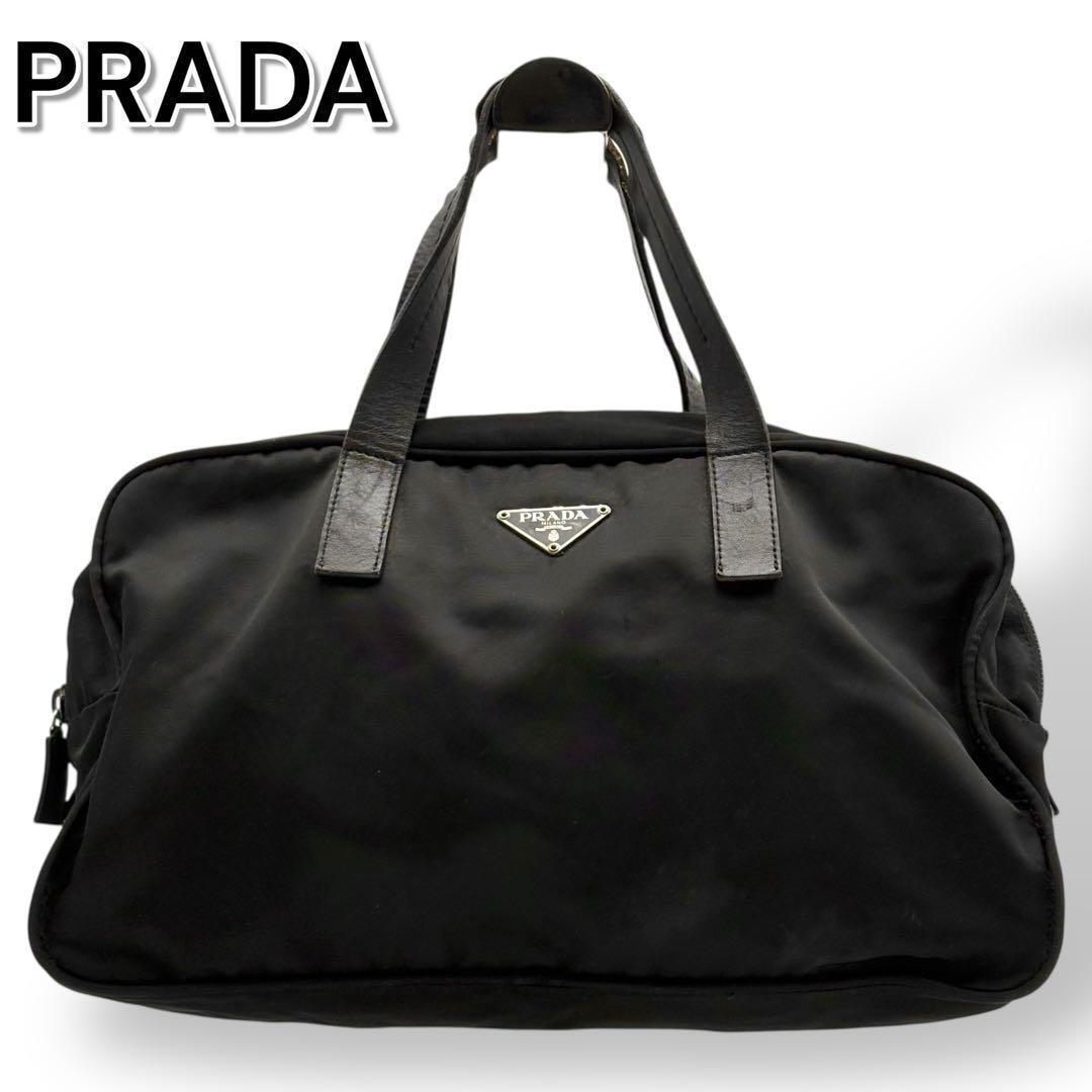 ★Prada★スモールボストンバッグ 鑑定済】PRADA プラダ ミニボストンバッグ ブラック ナイロン