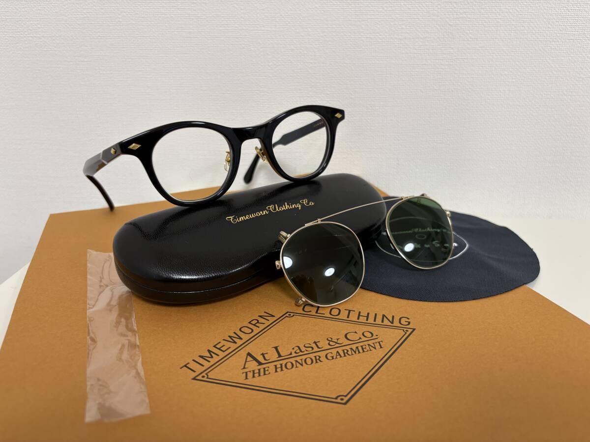 専用 アットラスト 白山眼鏡 Atlast ボストン専用 クリップオンサングラス アットラストTIMEWORN CLOTHING ボストン クリップオンセット