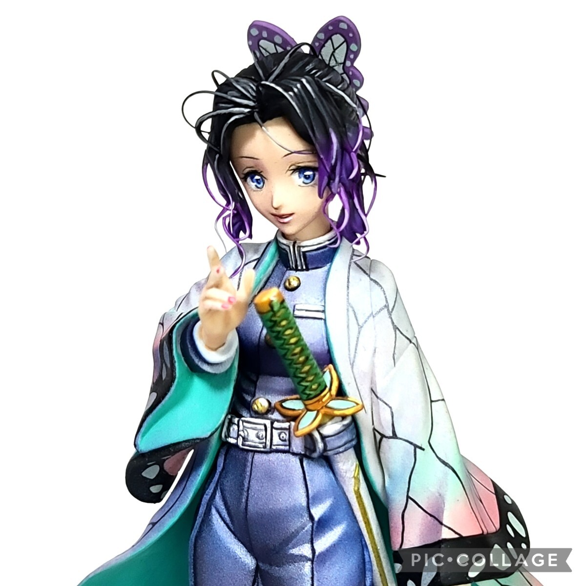 二次元 リペイント 胡蝶しのぶ 顔の描き直し 頭髪追加 塗装済み