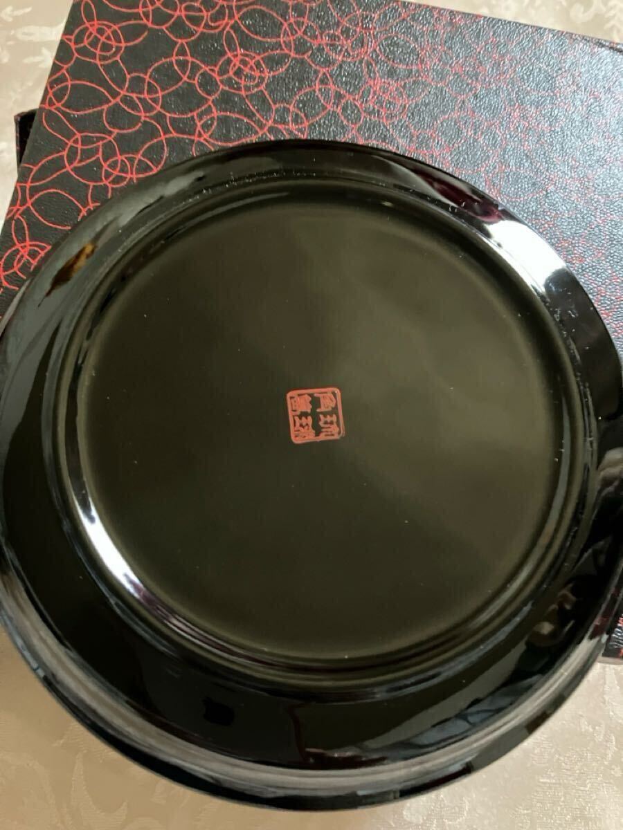 未使用品】琉球角萬漆器 銘々皿5枚 送料無料