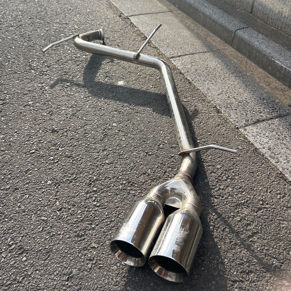 スリーキャッツ リアピースマフラー ストレート片側出し100パイ