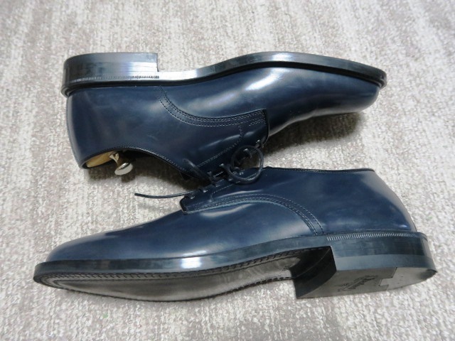 1.9万 美品 KENFORD KP20 プレーントウ ビジネスシューズ ケンフォード リーガルコーポレーション シューズ 革靴 本革 ネイビー 日本製 27_画像4