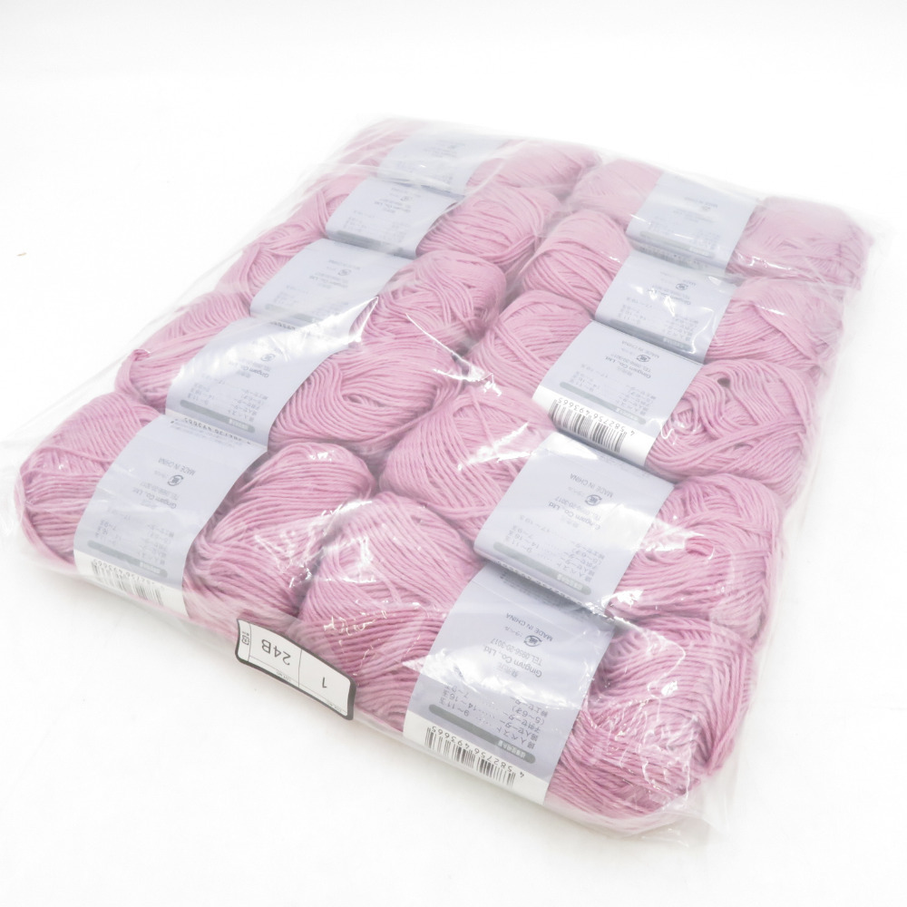 毛糸 LOVE&KNIT GLINT グリント 10玉セット 1番色 パープル系 1玉30g巻 約100m ポリエステル100% 秋冬毛糸 未使用品_画像2