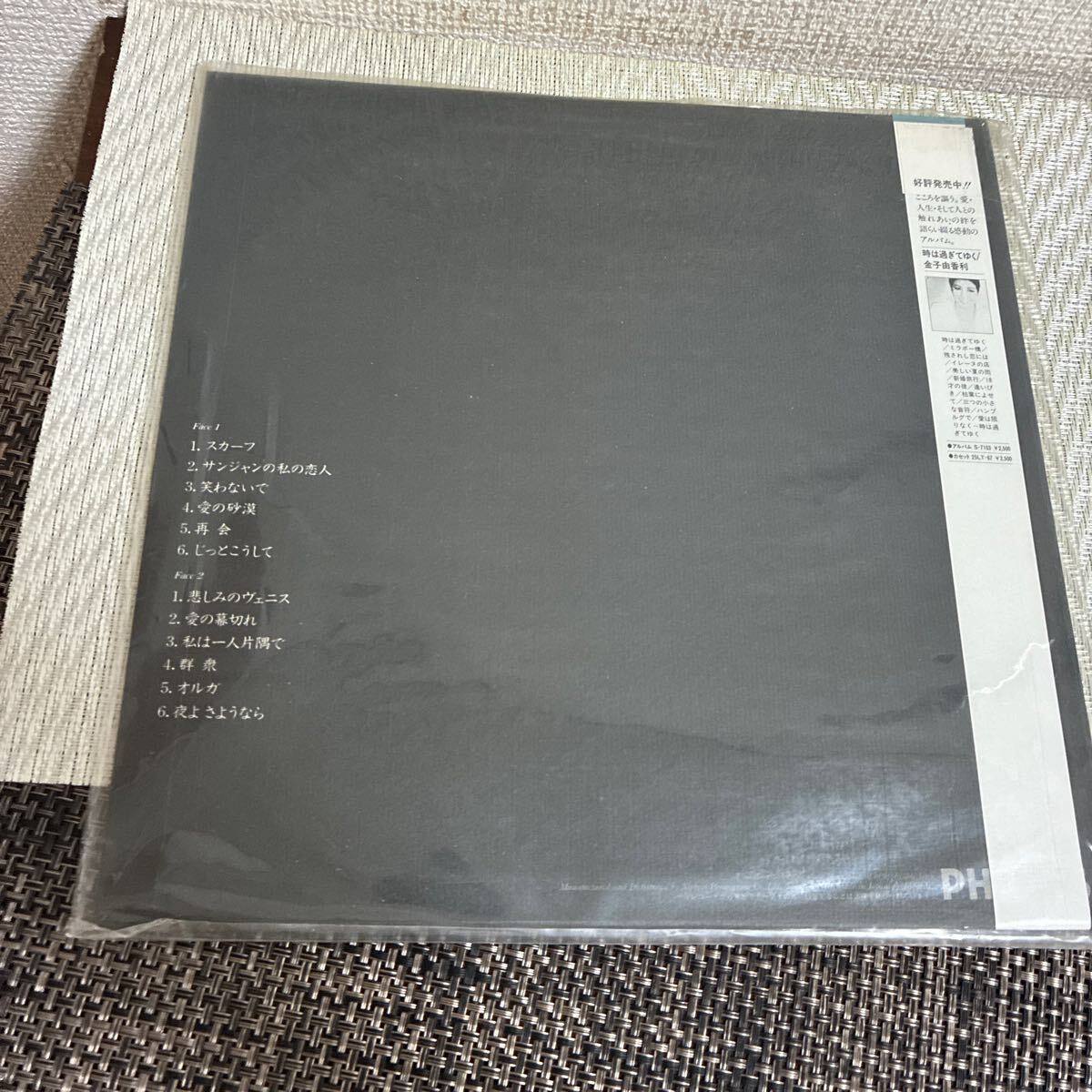 即決/帯付/LP/レコード/夜よ さようなら/金子由香利/_画像2