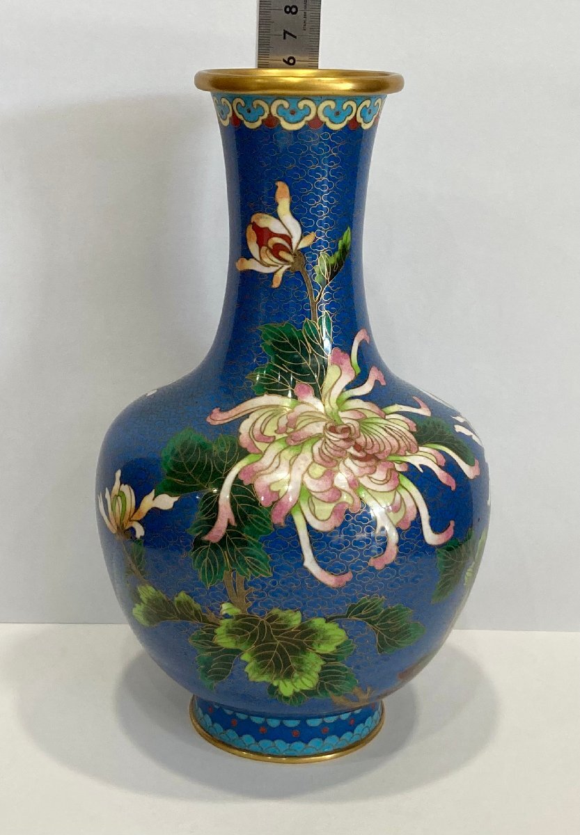 2181 七宝焼 景泰藍 花瓶 時代物 1円~【中古】中国 七宝焼 景泰藍 花瓶 3点セット(花瓶)|売買