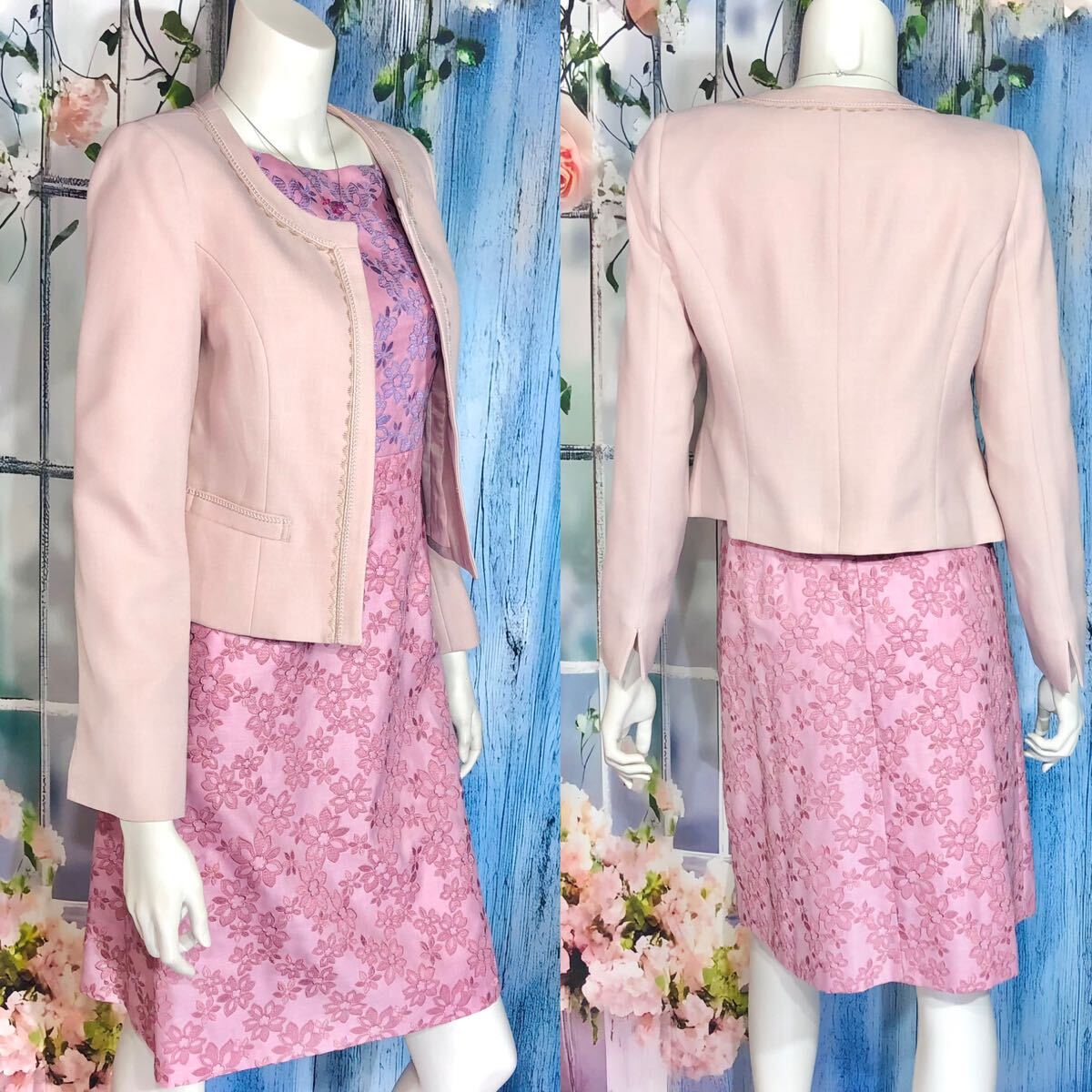 TOCCA ピンクパープルフラワーレースワンピース　S_画像7