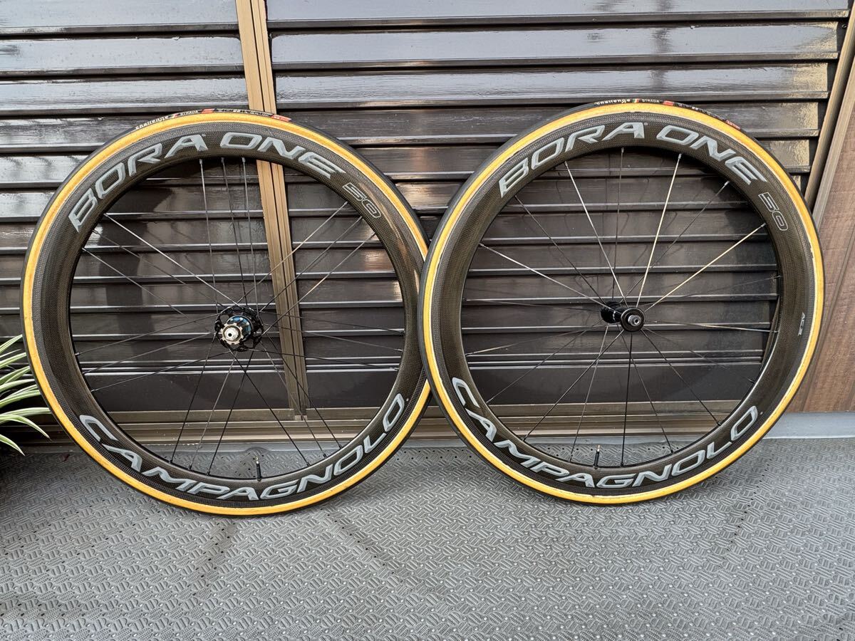 *中古*手渡し歓迎*campagnolo/カンパニョーロ*BORA ONE50 AC3*ボーラワン*チューブラー*カンパフリー*タイヤ付*cult換装済*_画像1
