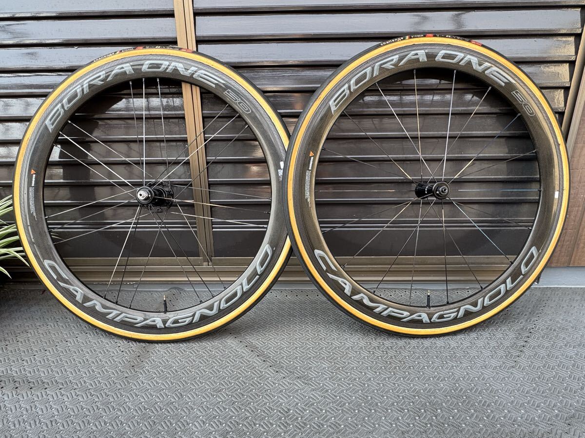 *中古*手渡し歓迎*campagnolo/カンパニョーロ*BORA ONE50 AC3*ボーラワン*チューブラー*カンパフリー*タイヤ付*cult換装済*_画像2